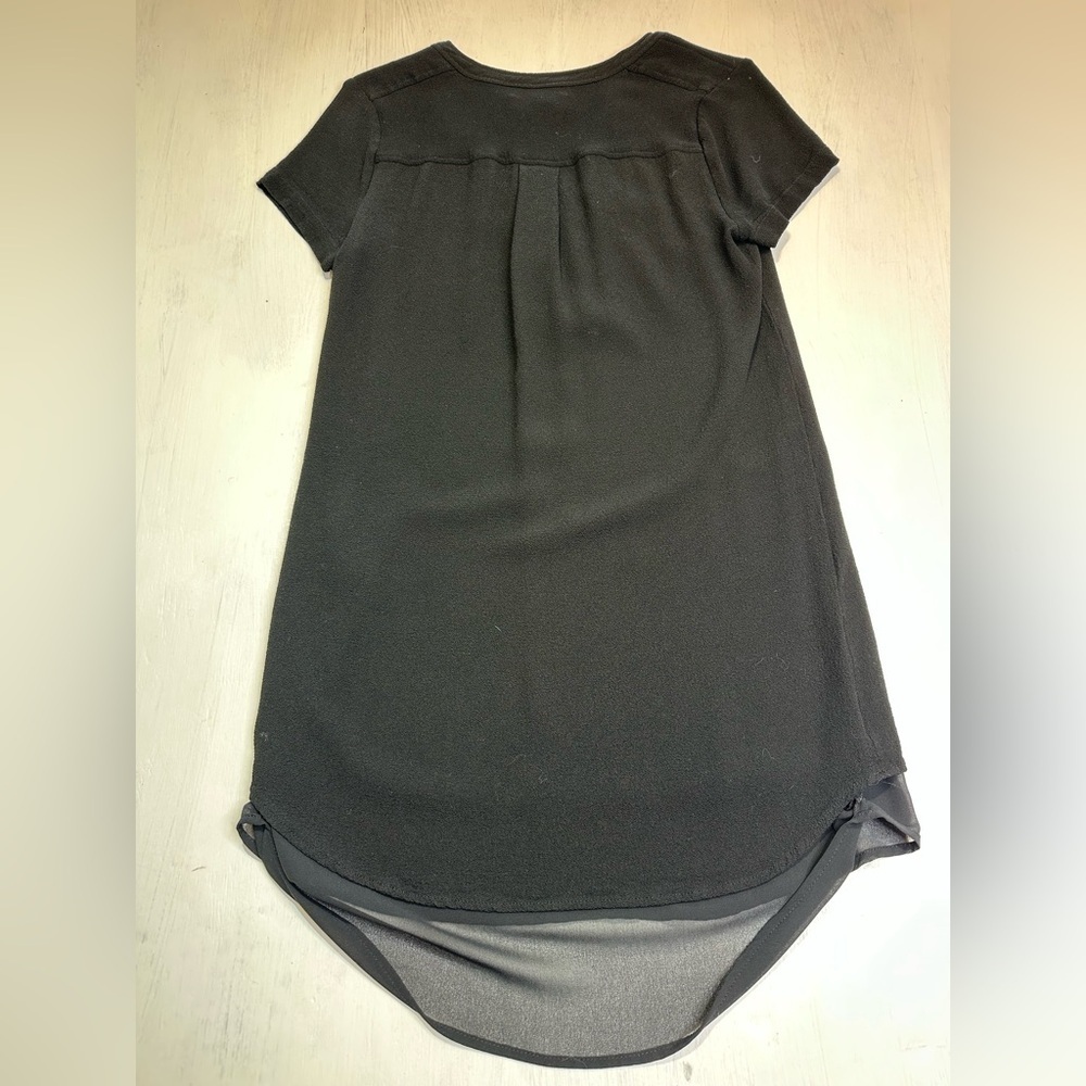Michael Michael Kors Black Shift Dress Small Grommet Neck High Low Hem - Picture 6 of 9